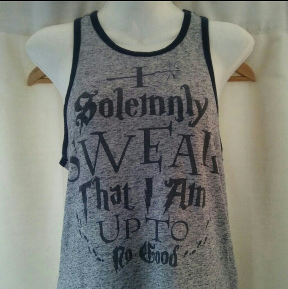 Harry Potter Distresed Graphic Tank Top, L - Picture 2 of 5